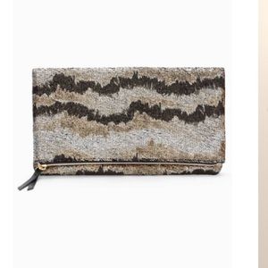 NWT Stella & Dot Clutch - Metallic Knit
